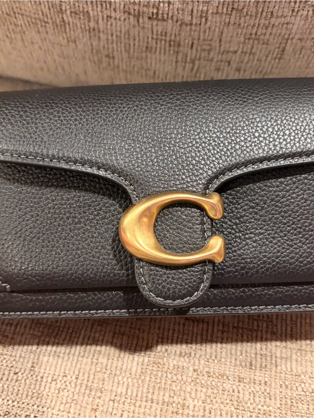 Coach Black Pebbled Leather Crossbody with Gold Hardware - Picture 2 of 11